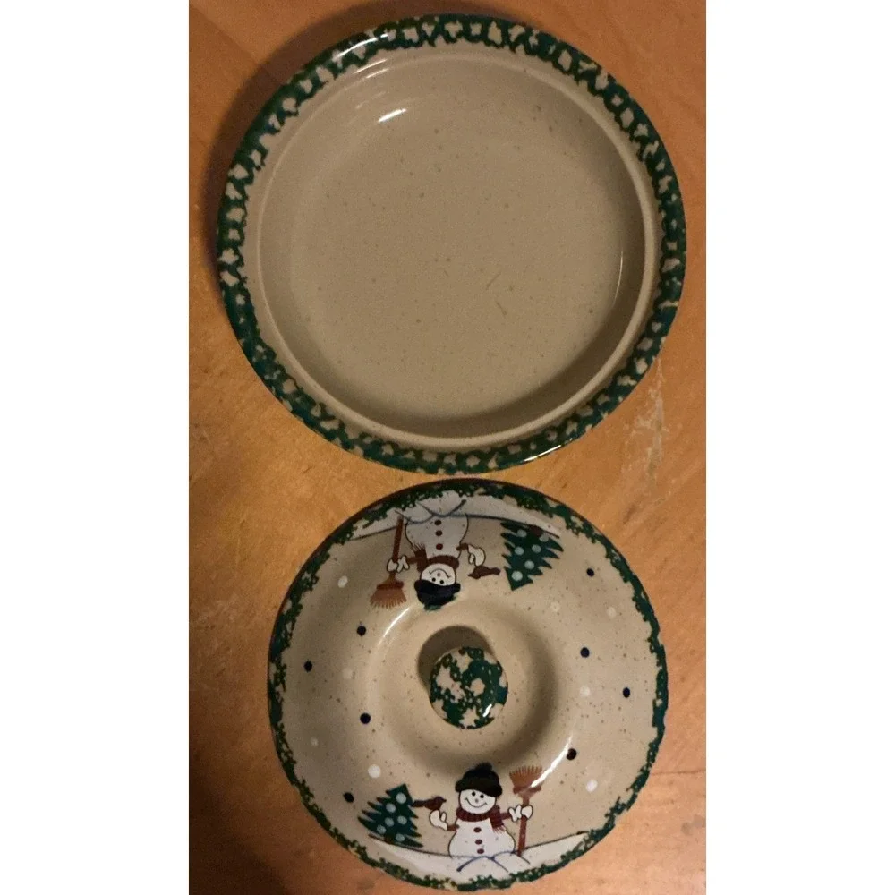 Pie Dish ABC Distributing Christmas‎ Snowman Covered 9